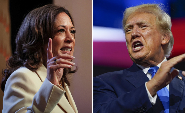 Photo of US Vice President Kamala Harris  and Donald Trump